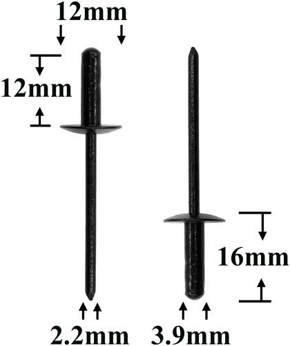 Заклепка автомобильная металлическая 3,9x12 мм H2012
