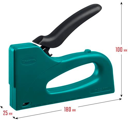 Степлер 3-в-1 тип 53 (A/10/JT21) 23GA (6-10 мм) /13/23 Strike Kraftool 3189 - размеры