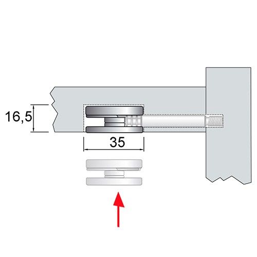 Эксцентрик для плит от 22 мм MAXI FIX D35, EC01ZAGR