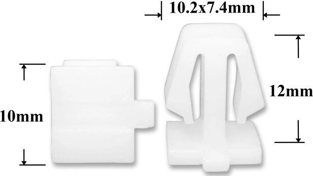 Клипса автомобильная крепежная фигурная AS-112 - схема