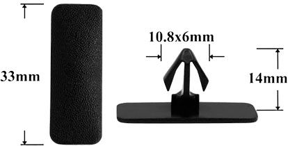 Автомобильная крепежная вставка-заглушка AS-224 - схема