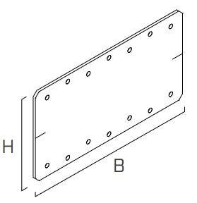 Пластина 200х105х3 Titan Plate T Holz Technic TTP200 - схема