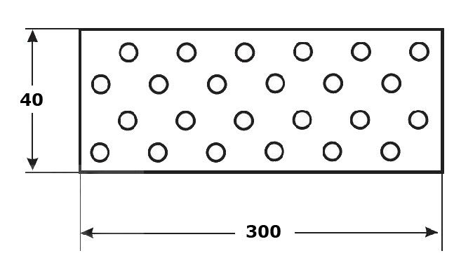 Крепежная пластина 40х300х2 схема