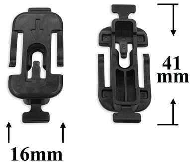 Клипса автомобильная крепежная фигурная AS-3029 - схема