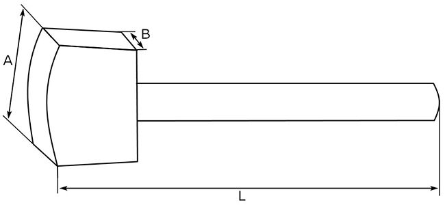 Киянка квадратная 160x65x330 мм PINIE 52-3 - схема, чертеж