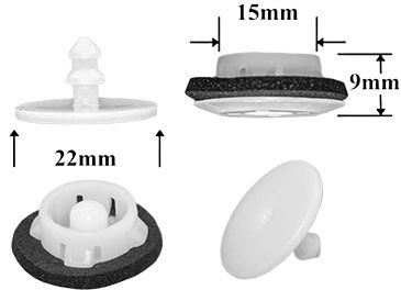 Автомобильная крепежная вставка-заглушка AS-1105 - схема
