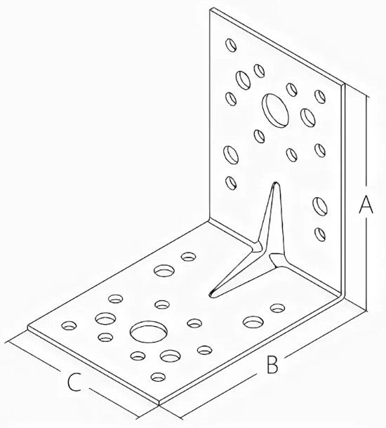 Уголок перфорированный усиленный Wkret-Met KPW схема