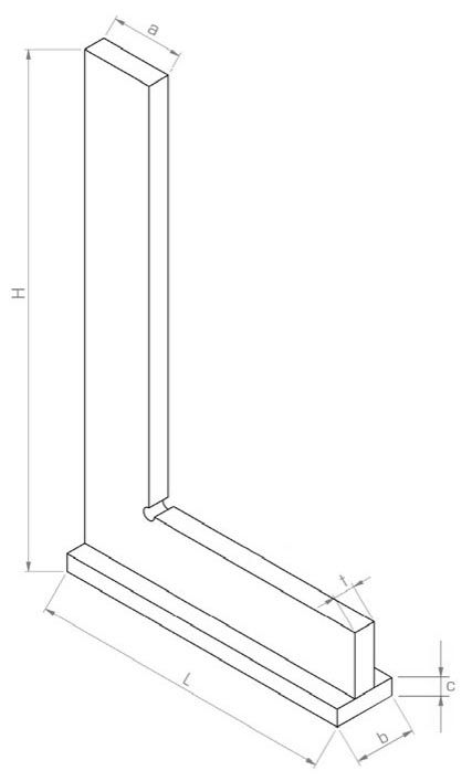 Угольник Т-образный DIN 875 Kinex 4034 - чертеж