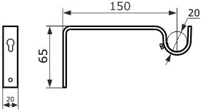 Кронштейн для карниза схема