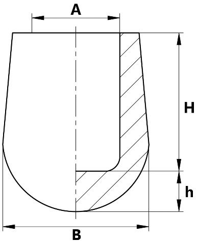 Заглушка наружная сферическая для круглых труб НЧЕ, пластик, цвет в ассортименте - фото