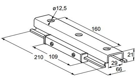 Подвижная опора Fischer FSC 1 - схема