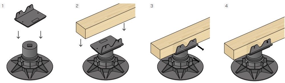 Шпунтовый оголовок 90х120 мм для регулируемой опоры SUP-M, Holz SUPMHEAD2 - схема