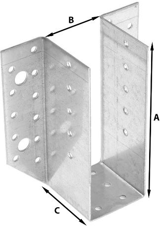 Схема раскрытой опоры бруса
