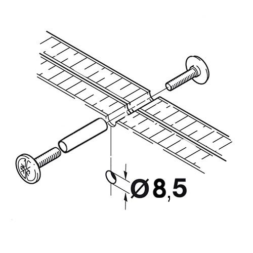 Стяжка межсекционная "мама" М6х30 (7,5) - монтаж 