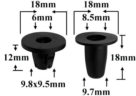 Автомобильная крепежная вставка-заглушка AS-1346 - схема