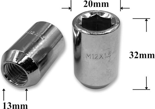 Гайка колесная размеры