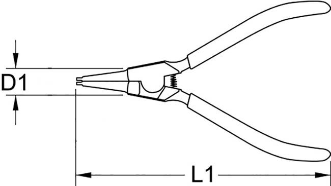 Съемник внешних стопорных колец прямой разжим Orbis - схема