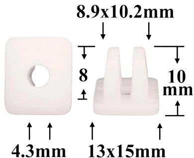 Вставка автомобильная под саморез AS-130 - схема
