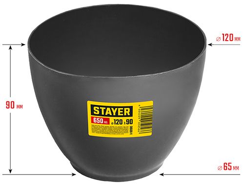 Чашка для гипса 0,7 л высокая Master Stayer 0608-1 - чертеж