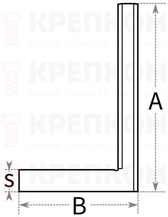 Угольник поверочный лекальный класс точности 00 DIN 875 Kinex 4001 - схема, чертеж