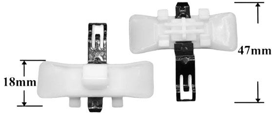 Клипса автомобильная крепежная фигурная AS-1355 - схема