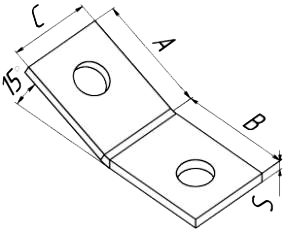 Крепежный уголок под углом 165° ПТ 40x40x30x5