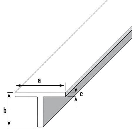 алюминиевый т-образный профиль схема