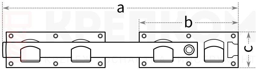 Засов для ворот и калиток - схема, чертеж