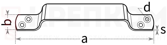 Ручка п-образная - схема, чертеж