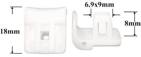 Клипса автомобильная крепежная фигурная AS-288 - схема