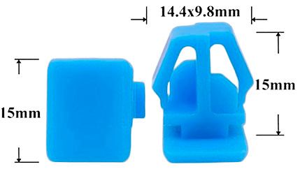 Клипса автомобильная крепежная фигурная AS-296 - схема