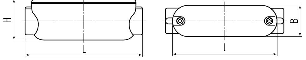 Коробка распределительная проходная Fortisflex КРВ - схема