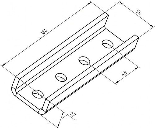 Соединитель для профиля FUS Fischer FUF 21 U M12 550177, горячеоцинкованная сталь