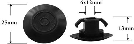 Автомобильная крепежная вставка-заглушка AS-1000 - схема