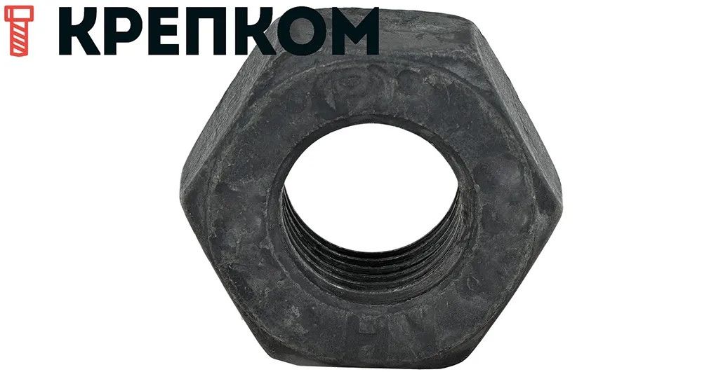 Гайка шестигранная DIN 934 без покрытия - фото