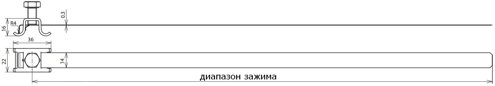 Держатель проводников для водосточных труб тип PV