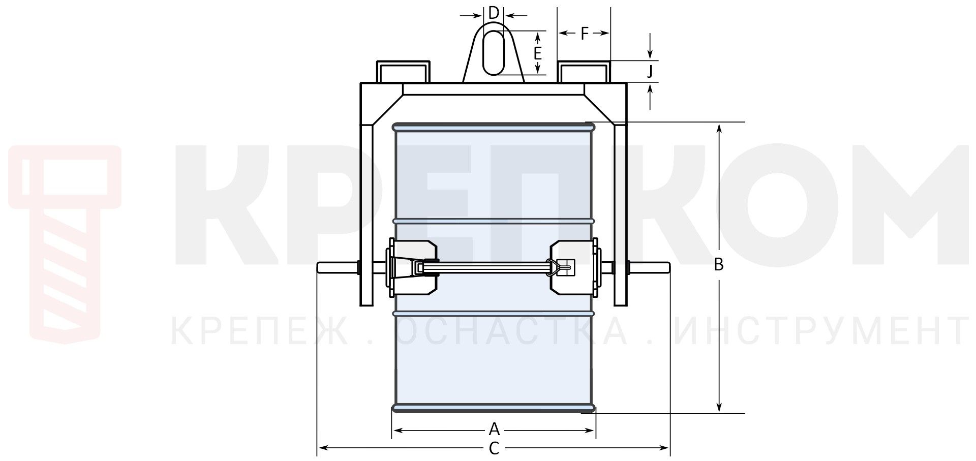 захват для бочек поворотный ЗПБ схема