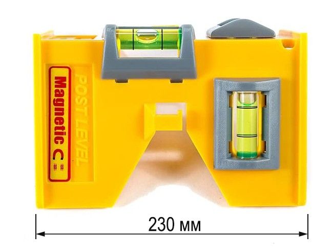 Плотницкий уровень 230 мм Swanson Magnetic Post Level PL001M - размер