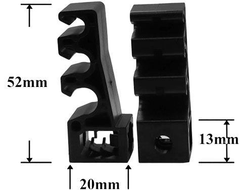 Клипса автомобильная для проводов и трубок AS-1208 - схема