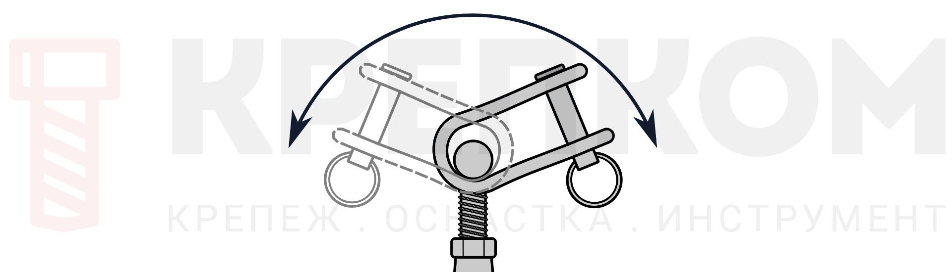 Талреп вилка-вилка на шарнире закрытый - схема