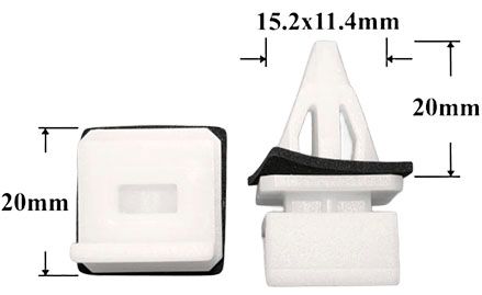 Клипса автомобильная крепежная фигурная AS-289 - схема