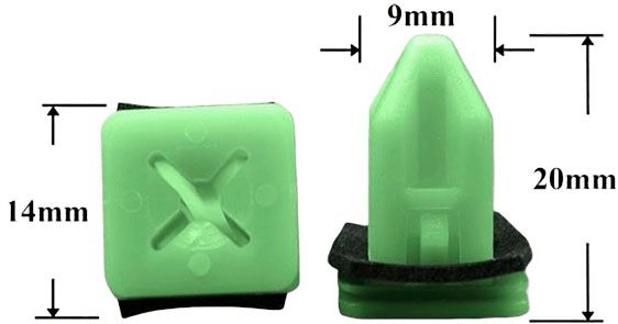 Вставка автомобильная под саморез AS-1323 - схема