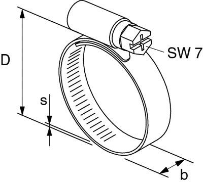 Хомут для монтажа шлангов SGS