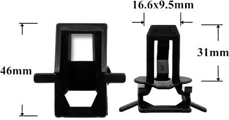 Клипса автомобильная крепежная фигурная AS-212 - схема