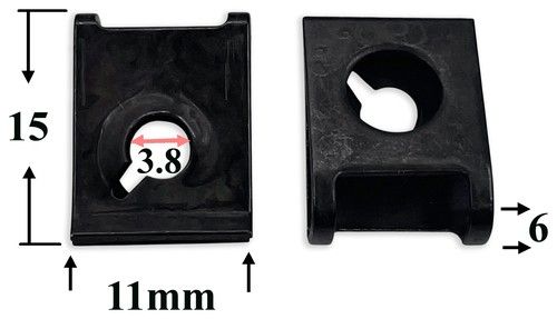 Скоба металлическая 17x25 под саморез H2403