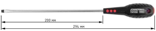 Отвертка шлицевая SL5.5х200 мм Jonnesway FULL STAR D04S5200