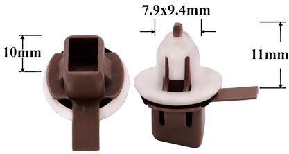 Клипса автомобильная крепежная фигурная AS-226 - схема