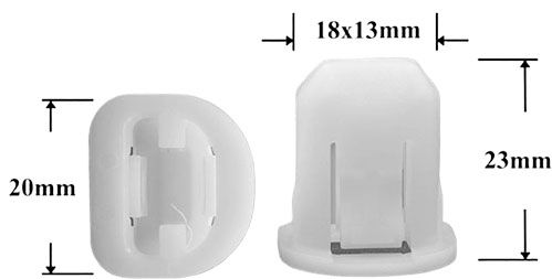 Клипса автомобильная крепежная фигурная AS-1440 - размеры