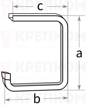 Крючок потолочный - схема, чертеж