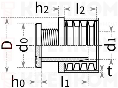 Регулируемая опора для круглой трубы - схема